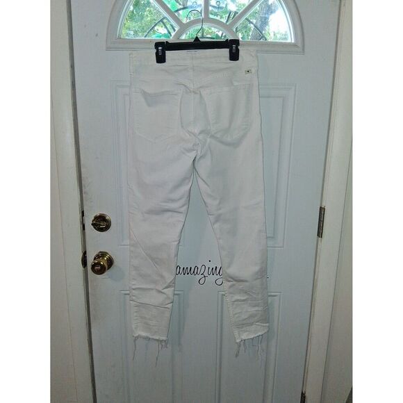 Lucky Brand Jeans Bridgette Skinny White Distressed Ankles 10/30 A - Picture 4 of 8